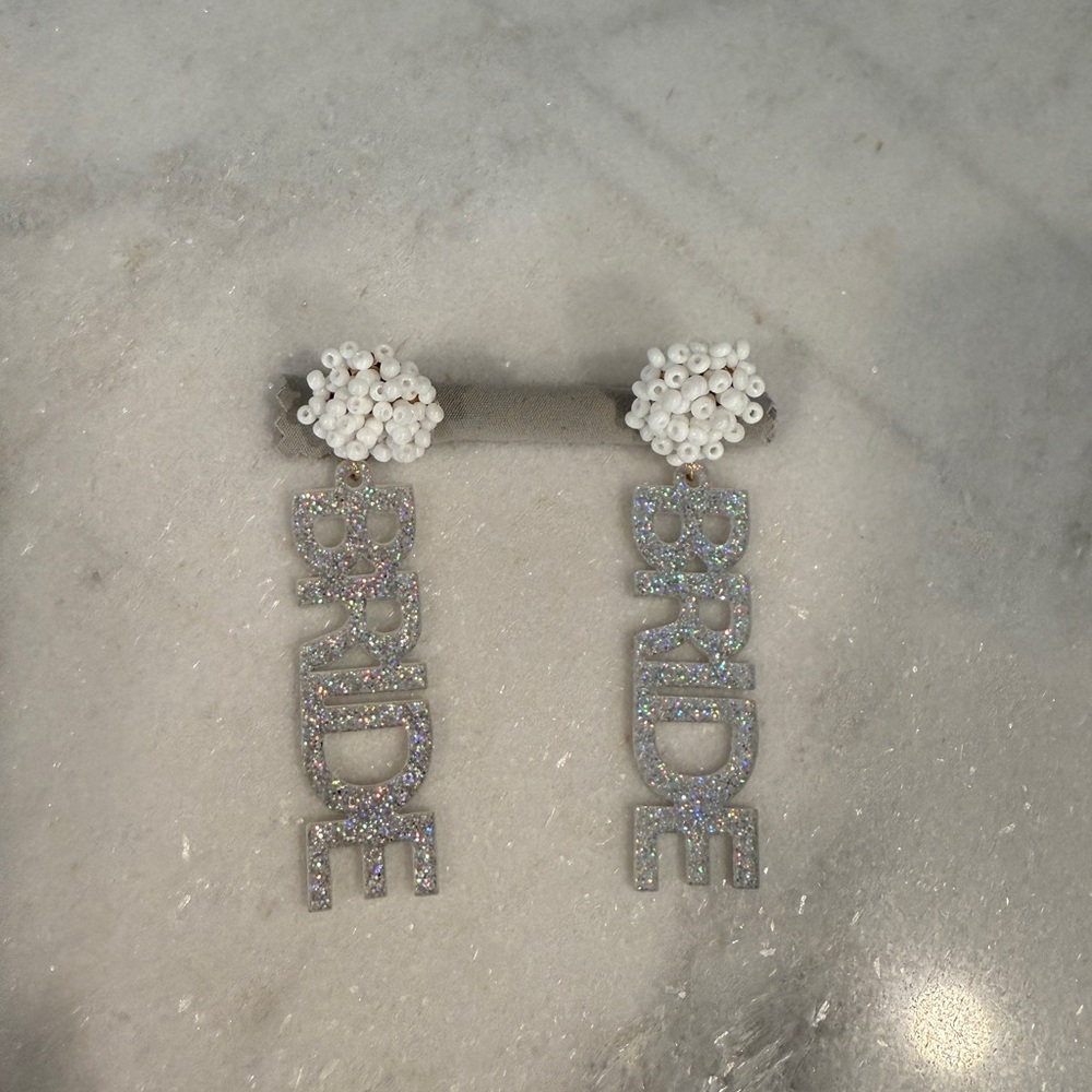 Beaded BRIDE Earrings